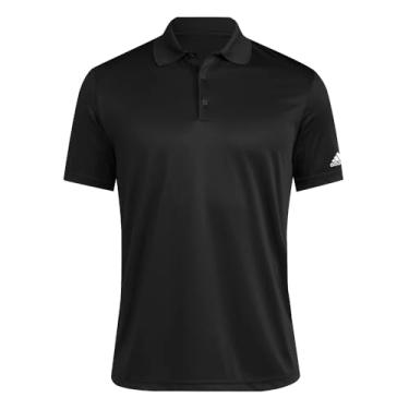 Imagem de Camisa polo masculina Adidas Climalite Grind, Black | White, X-Large