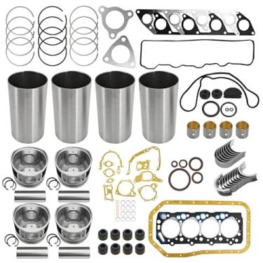 Imagem de Kit de reconstrução de revisão do motor compatível com motores a diesel Hyundai D4BB, D4BA, 4D56 2,5L - Adequado para empilhadeiras HC20-HC35H1, H100, Porter, Grace - Kit completo de peças de reparo