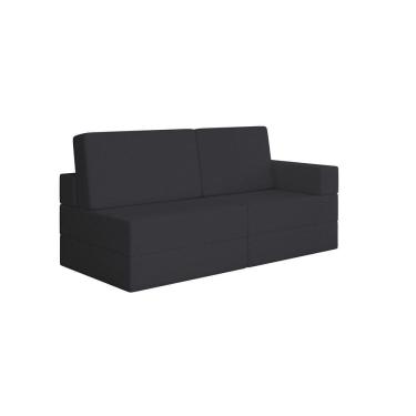 Imagem de Sofá Cama Modular Flip 2 Lugares Magic Preto