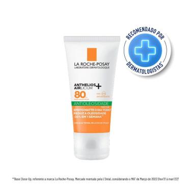 Imagem de Protetor Solar Anthelios AIRlicium+ Antioleosidade FPS 80 Gel Creme Sem Cor 40g
