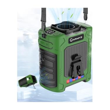 Imagem de CHARMPㅤ Ventilador de cintura portátil 2025 – Tempo de execução de 10000mAh 35H, 6 velocidades, máximo 18 m/s, 18500RPM, luzes LED SOS e aviso, ventilador de clipe de cinto mãos livres para atividades