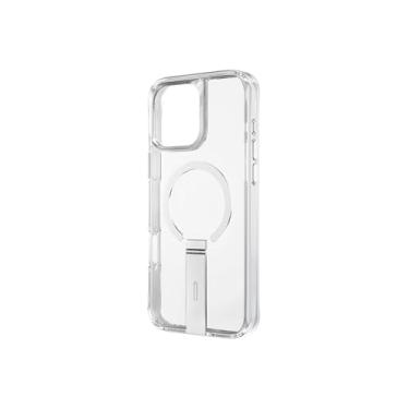 Imagem de UNIQ Capa para celular ELEVA compatível com iPhone 16 PRO (2024), 6.3, carregamento MAGCLICK com suporte vertical, transparente