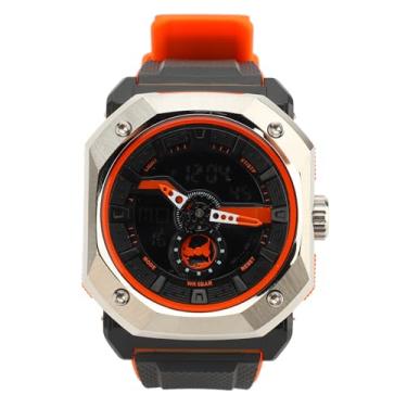 Imagem de Sports Digital Watch Men à prova d'água de 50m LED Night Light Light Multifuncional Display Display Relógio de pulso Eletrônico para a corrida de aço inoxidável de aço inoxidável