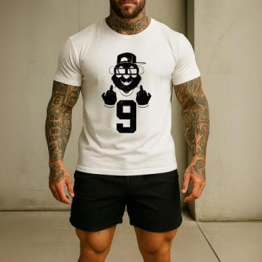 Imagem de Camiseta Masculina Ref 247 Urso 9 Dedo Blusa Estampada Manga Curta Alg