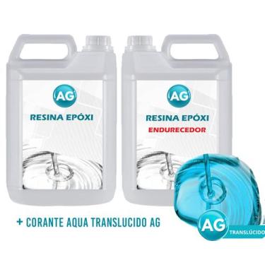 Imagem de Resinas Epóxi 1KG + Corante Aqua Translucido AG - Resinas ag