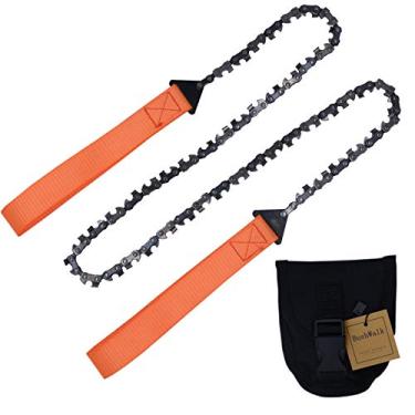 Imagem de Motosserra de bolso, 91 cm com 48 lâminas de dentes afiados, ferramentas de serra compactas manuais, equipamento de sobrevivência para acampamento, mochila, caminhadas, caça, corte de árvores,
