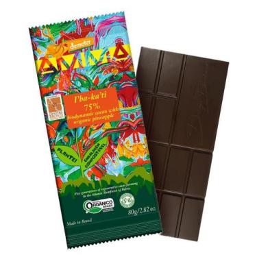 Imagem de Chocolate I'Ba-Ka'Ti 75% Cacau Abacaxi Biodinâmico Demeter - Amma Choc