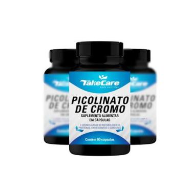Imagem de Kit 3 Picolinato de Cromo 60 capsulas Take Care - Takecare