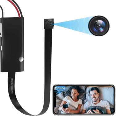 Imagem de Kestanlora Câmera escondida sem fio DIY portátil 1080p HD WiFi, mini câmera espiã em tempo real, câmera de segurança para segurança interna