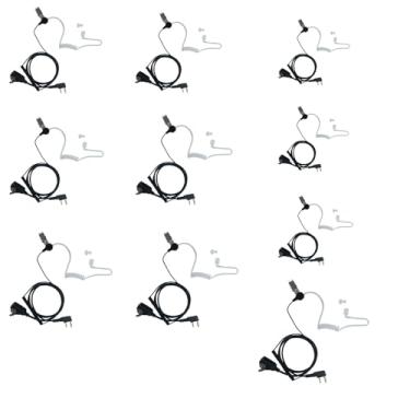 Imagem de Sarcia Pacote Com 10 Fones De Ouvido Para Walkie Talkie Kenwood Baofeng Uv-5R Uv-82 Bf-888S Bf-F8Hp Tk-2107 Tk-2108 K1 Rt15 Rt21 Rt22 Rt68 H-777 H777S Rádio Bidirecional Microfone Ptt E Tubo Acústic