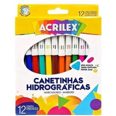 Imagem de Caneta Hidrográfica Acrilex 12 Cores Ref. 06902