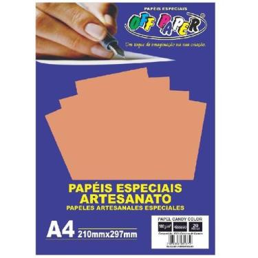 Imagem de Papel Candy Color 180g 20 Folhas Pêssego - OFF PAPER