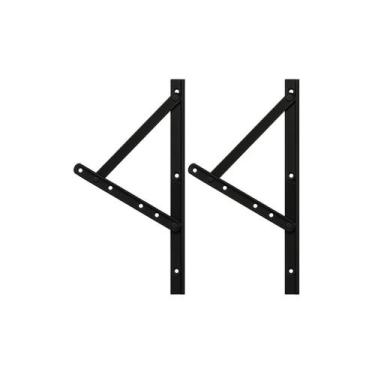 Imagem de Braço maxim-ar 32cm/320mm janela linha 25 preto articulado par - VCB