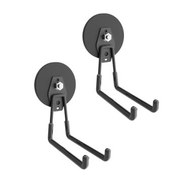 Imagem de Liftsun Ganchos magnéticos, gancho magnético resistente, gancho de garagem preto grande para armário de metal Pegboard carrinho de prateleira de garagem, ferramenta para furadeira de martelo
