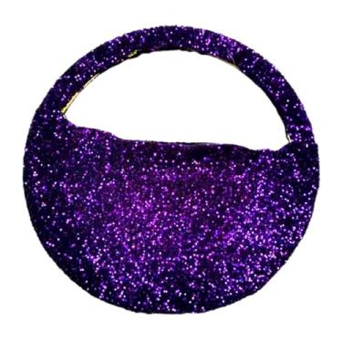 Imagem de kowaku Portador de organizador de bolsas de argola para adultos Tote Tote Fitness Armazy Bag Bag Ginástica Portador de equipamentos para show de prática, Violet M