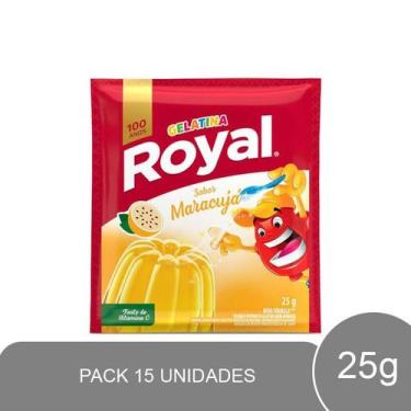 Imagem de Pack com 15 Envelopes de Gelatina em Pó Royal Maracujá 25g - Mondelez