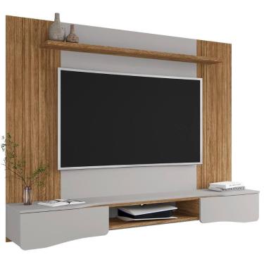 Imagem de Painel 65 Pol E Bancada Suspensa 177cm Ivai Cinamomo/off B02 - Mpozenato