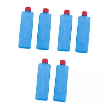 Imagem de RNXRZANK 2x 6 Peças de Blocos de Gelo para Refrigerador, Pacote de Tijolos de Gelo Portátil, Recongelável para Bolsas Térmicas, Reutilizável, Azul para Praia,
