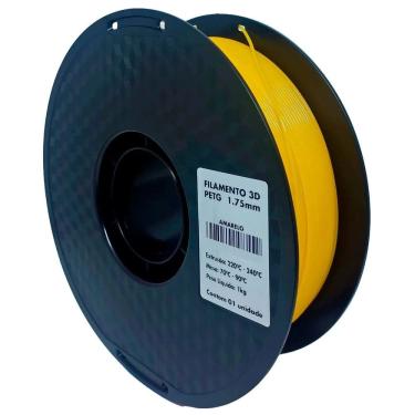 Imagem de Filamento 3D - PETG Amarelo - Rolo 1KG (1.75mm)