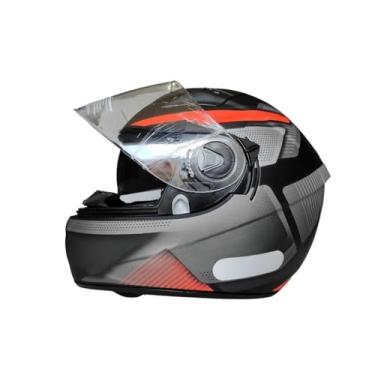 Imagem de Capacete Moto Ebf Xtroy Com Óculos Interno Fumê + Narigueira (56,Furious Vermelho )