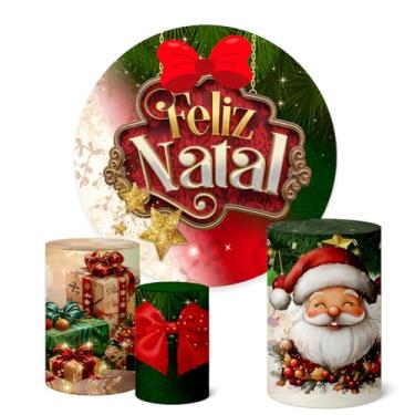 Imagem de Trio Capas Cilindro + Painel Sublimado 1,50m Natal (K1NAT080)