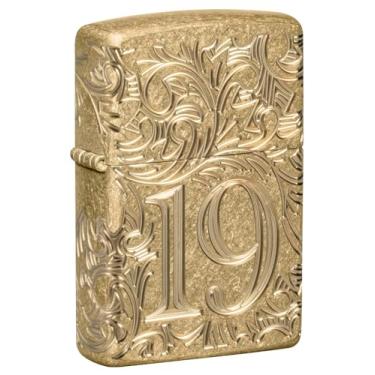 Imagem de Zippo Isqueiro de bolso de latão com design de filigrana 1932