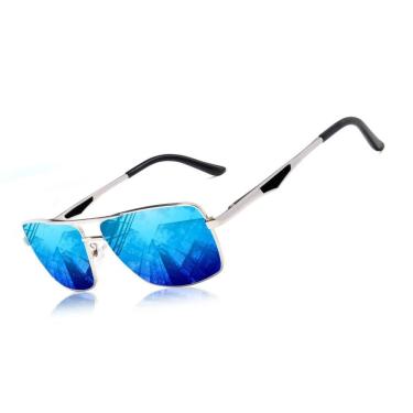 Imagem de Óculos De Sol Polarizados Uv400 Anti-reflexo Kingseven Azul
