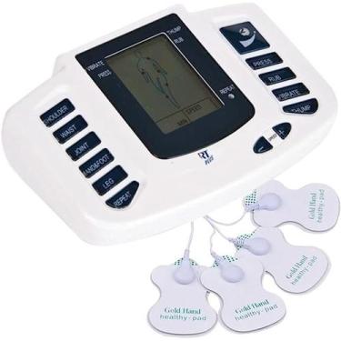 Imagem de Aparelho Tens Profissional Fisioterapia Com Eletrodos Para Eletroestim