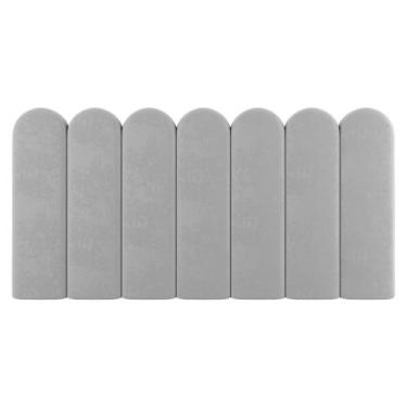 Imagem de Painel Cabeceira Cama Box Casal Lana 140cm Suede Cinza Claro - Abmaza