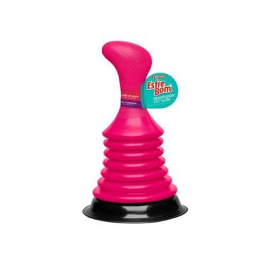 Imagem de Desentupidor de Pias e Ralos Turbo de Plástico Esfrebom Rosa - Bettani