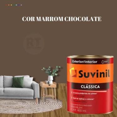 Imagem de Tinta Para Parede Marrom Suvinil Clássica Premium Antimofo 800ml, Marr