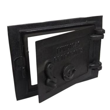 Imagem de Porta Ferro Fundido Fornalha/Cinzeiro Fogão a lenha 18x24 - Fundição P