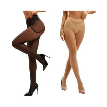 Imagem de Meia-calça De Seda Sem Costura Com Brilho Óleo 10D Ultra Brilhante E C