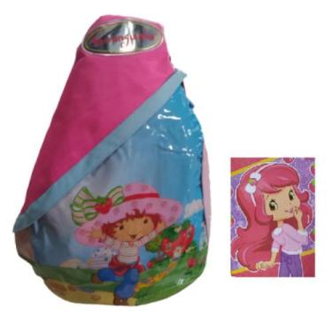 Imagem de Mochila Transversal Escolar Infantil E Caderno Moranguinho - Monforte