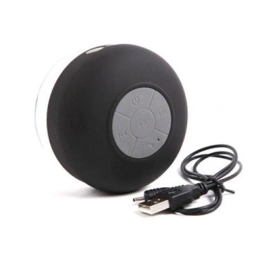 Imagem de Mini Caixa Som Bluetooth Portátil Prova D'Água Ventosa Preta - Aquiéba