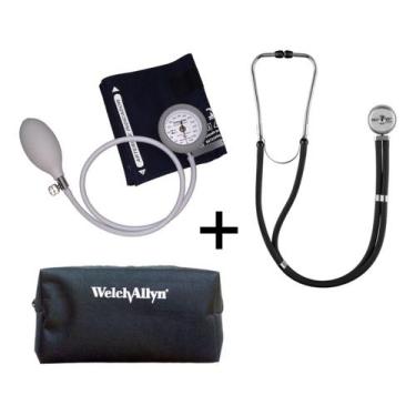 Imagem de Kit Estetoscópio Rappaport Duplo Multilaser + Aparelho De Medir Pressã