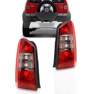 Imagem de Par Lanterna Traseira Idea 2005 a 2010 Bicolor Grade Verm - SP ACESSÓR