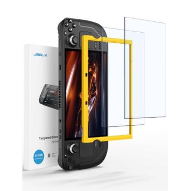 Imagem de Protetor de tela JSAUX Ultra HD Glass Steam Deck de 7 polegadas, pacot