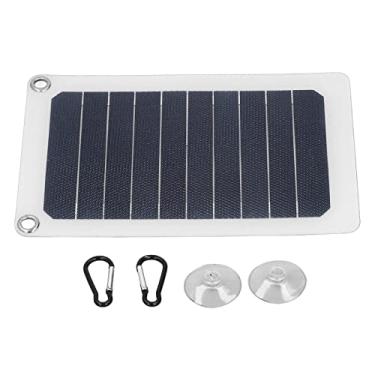 Imagem de Phefop Painel Solar de 6W 6V, Carregador Solar de Silício Monocristalino para Telefones Celulares, Mp3, Mp4, Câmeras Digitais, para Consoles de Jogos, Etc, Adequado para Trabalho Ao Ar