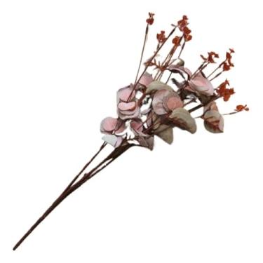 Imagem de Planta Artificial Decorativa, Eucalipto Rosa, 52 cm, para Arranjos e Vasos