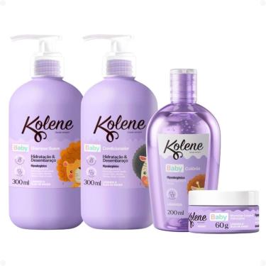 Imagem de lKit Kolene Baby: Shampoo e Condicionador 300ml, 1 Manteiga Corporal Hidratante 60g e 1 Àgua De Colônia 200ml