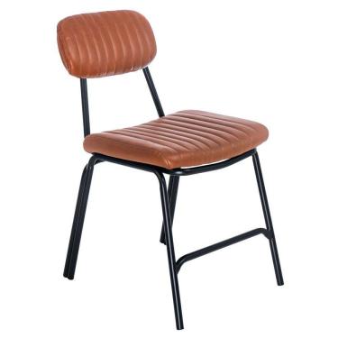 Imagem de Kit 6 cadeiras cozinha estofada industrial retro bar restaurante Boston