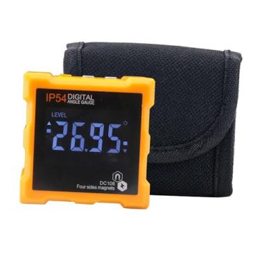 Imagem de Baoblaze Medidor de ângulo digital, transferidor, presente prático, cubo portátil de 6x3x6cm, inclinômetro, alcance de 4x90 graus para instalação de trabalho, Laranja