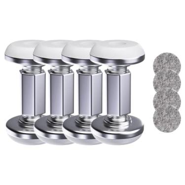 Imagem de YWJLQH 4x Estrutura de cama rosqueada, ferramenta antivibração, acessório de parada de cabeceira para parede, Ajuste de 56 Mm a 76