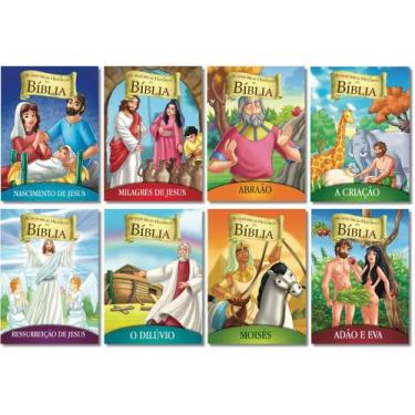 Imagem de Coleção As Mais Belas Histórias da Bíblia - 8 Mini Livros - Infantil -