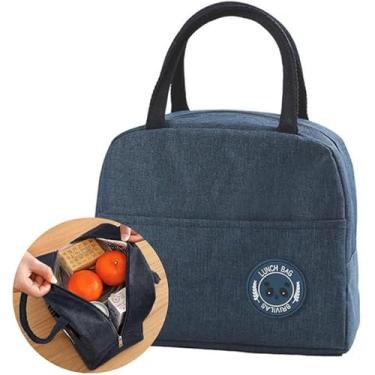 Imagem de Bolsa Térmica Lancheira para Marmita com Alça – Conserva Alimentos e Bebidas – Cores Sortidas (azul)