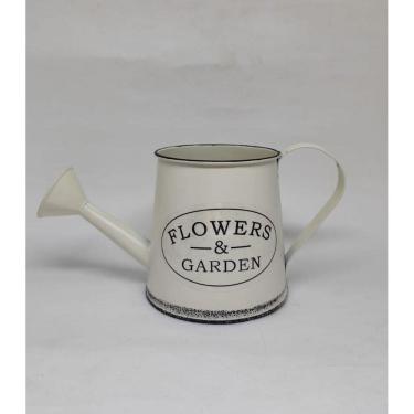 Imagem de Vaso Regador Decoração Metal Flowers Garden Arranjo Bege