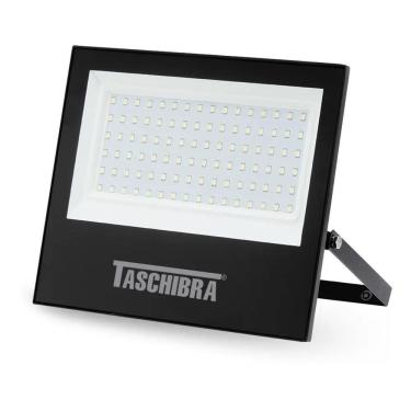 Imagem de 2X Refletor Holofote Slim Preto 100W Led 6500K Taschibra Cor