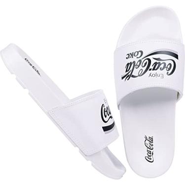 Imagem de Sandálias Coca Cola, Slide Georgia, Masculino, Branco/Branco, 44