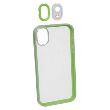 Imagem de Capa Case 3 em 1 Transparente Compatível Iphone XR - Tesla Store, Verd